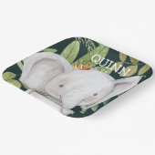 Wild One Oerwoud Animals Safari 1st Birthday Papieren Bordje (Gebogen)