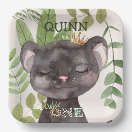 Wild One Oerwoud Animals Safari 1st Birthday Papieren Bordje