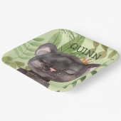 Wild One Oerwoud Animals Safari 1st Birthday Papieren Bordje (Gebogen)