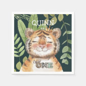 Wild One Oerwoud Animals Safari 1st Birthday Servet (Voorkant)
