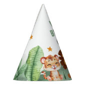 Wild One Oerwoud Animals Tropical Boy Birthday Feesthoedjes (Links)