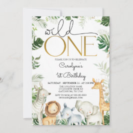Wild One OERWOUD Baby shower Invitation Kaart