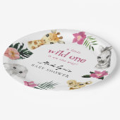 Wild One Oerwoud Baby shower Papieren Bordje (Gekanteld)