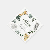 Wild One Oerwoud Baby shower Servet (Hoek)