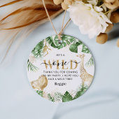 Wild One Oerwoud Birthday Dank je Bedankjes Labels