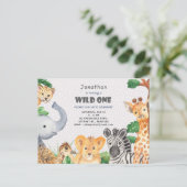 Wild One Oerwoud Camping Thema 1e Verjaardagsuitno Briefkaart (Staand voorkant)