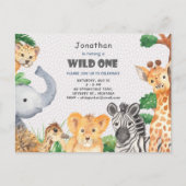 Wild One Oerwoud Camping Thema 1e Verjaardagsuitno Briefkaart (Voorkant)