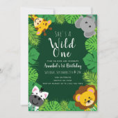 Wild One Oerwoud Critters Kids Verjaardag Kaart (Voorkant)
