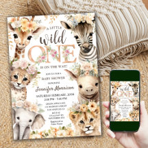 Wild One Oerwoud Dieren Safari Baby shower