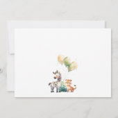 Wild One Oerwoud Foto 1e verjaardagsfeest Dank u Kaart (Achterkant)