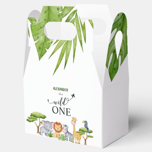 Wild One Oerwoud Greenery Birthday Bedankdoosjes (Geopend)