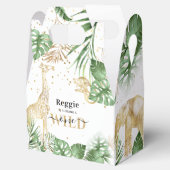 Wild One Oerwoud Greenery & Gold 1ste verjaardag Bedankdoosjes (Geopend)