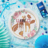 Wild One Oerwoud Greenery & Gold Birthday Party Pa Papieren Bordje (Feest)