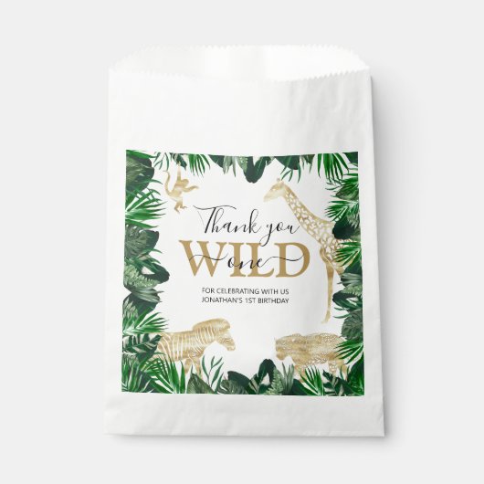 Wild One Oerwoud Safari 11e verjaardag Bedankzakje (Voorkant)