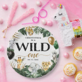 Wild One Oerwoud Safari 11e verjaardag paper P Papieren Bordje (Feest)