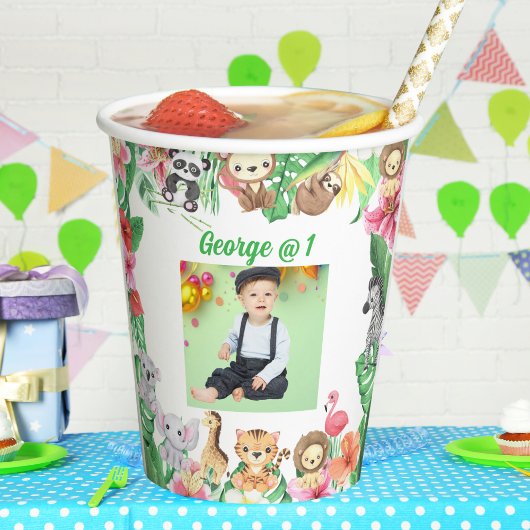 Wild One Oerwoud Safari 11e verjaardag Papieren Bekers