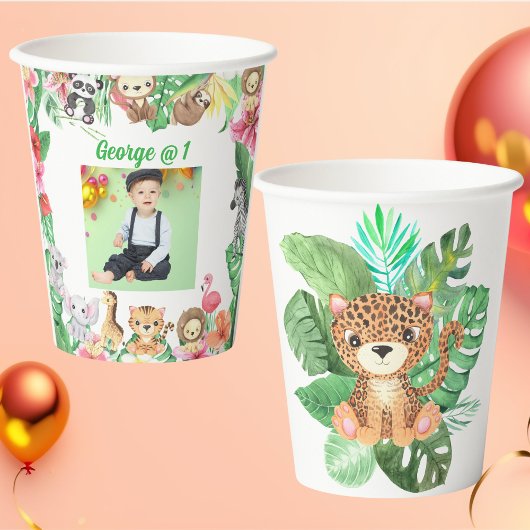 Wild One Oerwoud Safari 11e verjaardag Papieren Bekers