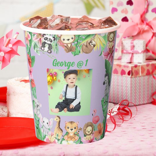 Wild One Oerwoud Safari 11e verjaardag Papieren Bekers