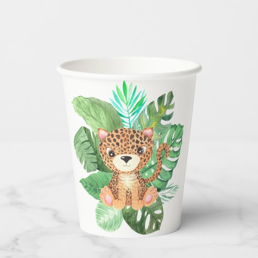 Wild One Oerwoud Safari 11e verjaardag Papieren Bekers (Achterkant)