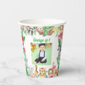 Wild One Oerwoud Safari 11e verjaardag Papieren Bekers (Voorkant)