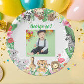 Wild One Oerwoud Safari 11e verjaardag Papieren Bordje