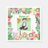 Wild One Oerwoud Safari 11e verjaardag Servet (Voorkant)