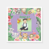 Wild One Oerwoud Safari 11e verjaardag Servet (Voorkant)