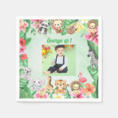 Wild One Oerwoud Safari 11e verjaardag Servet (Voorkant)