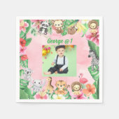 Wild One Oerwoud Safari 11e verjaardag Servet (Voorkant)