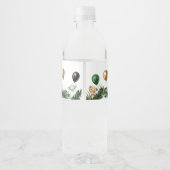 Wild One Oerwoud Safari 11e verjaardag Waterfles Etiket (Achterkant)