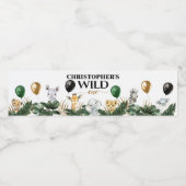 Wild One Oerwoud Safari 11e verjaardag Waterfles Etiket (Enkel label)