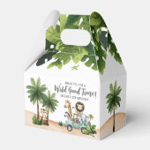 Wild One Oerwoud Safari 1ste verjaardag Bedankdoosjes (Voorkant Zijde)