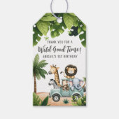 Wild One Oerwoud Safari 1ste verjaardag Cadeaulabel (Voorkant)