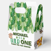 Wild One Oerwoud Safari Animal Birthday Dank je Bedankdoosjes (Geopend)