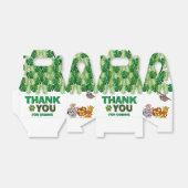 Wild One Oerwoud Safari Animal Birthday Dank je Bedankdoosjes (Uitgevouwen)