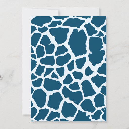 Wild One Oerwoud Safari Animal Boys Kaart (Achterkant)