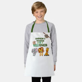 Wild One Oerwoud Safari Animal Twins First Birthda Schort (Gedragen)