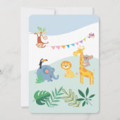 Wild One Oerwoud Safari Animals 1e verjaardag Kaart (Achterkant)