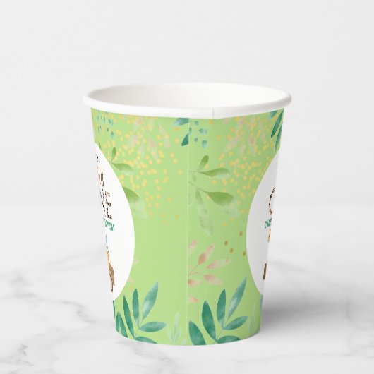 Wild One Oerwoud Safari Animals 1e verjaardag Papieren Bekers (Rechts)