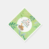 Wild One Oerwoud Safari Animals 1e verjaardag Servet (Hoek)