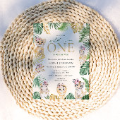 Wild One Oerwoud Safari Animals Baby shower Kaart