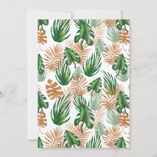 Wild One Oerwoud Safari Animals Baby shower Kaart (Achterkant)