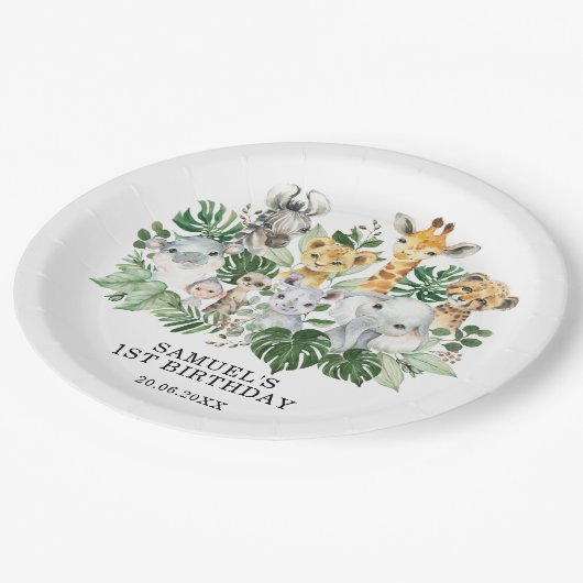 Wild One Oerwoud Safari Animals Birthday Papieren Bordje
