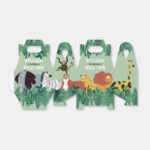 Wild One Oerwoud Safari Animals Eerste Verjaardag Bedankdoosjes (Uitgevouwen)