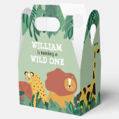 Wild One Oerwoud Safari Animals Eerste Verjaardag Bedankdoosjes (Geopend)