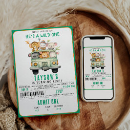 Wild One Oerwoud Safari Animals Kaart