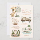 Wild One Oerwoud Safari Animals Kaart (Voorkant)
