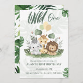 Wild One Oerwoud Safari Animals Kaart (Voorkant / Achterkant)