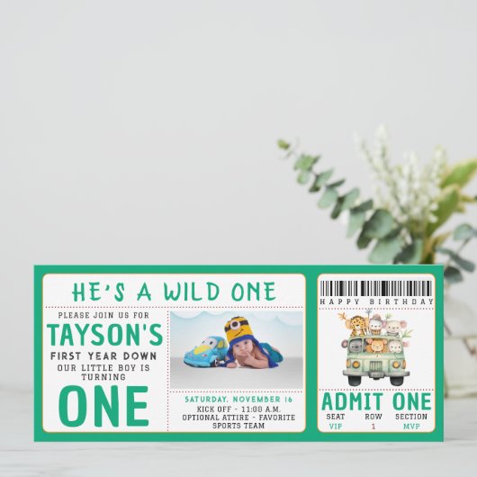 Wild One Oerwoud Safari Animals Kaart (Staand voorkant)