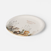 Wild One Oerwoud Safari Animals Papieren Bordje (Gekanteld)